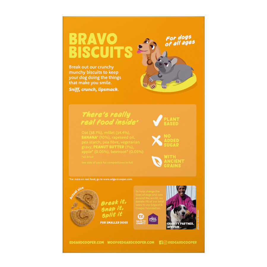 400 g Edgard & Cooper Galletas de Banana y Mantequilla de Cacahuete snack para perros, , large Imagen numero 6